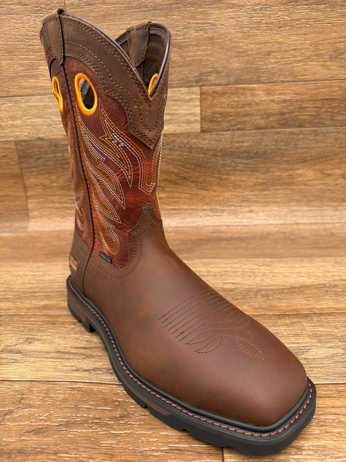10082160 Men's Groundwork Wide Square Toe Steel Toe Work Boot by Ariat - profile