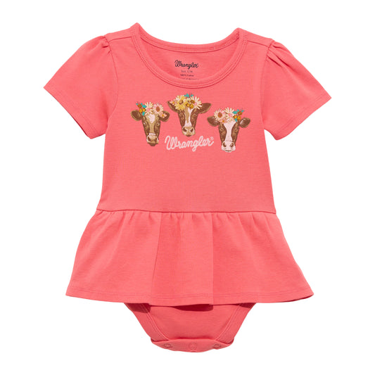 112364330 Infant Girl's Onesie with Cow Graphic by Wrangler