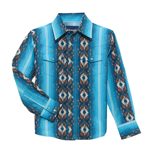 2365829 Boys Checotah Long Sleeve Shirt by Wrangler
