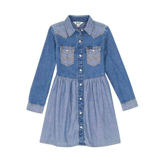 112367396 Girl's Western Snap Dress by Wrangler