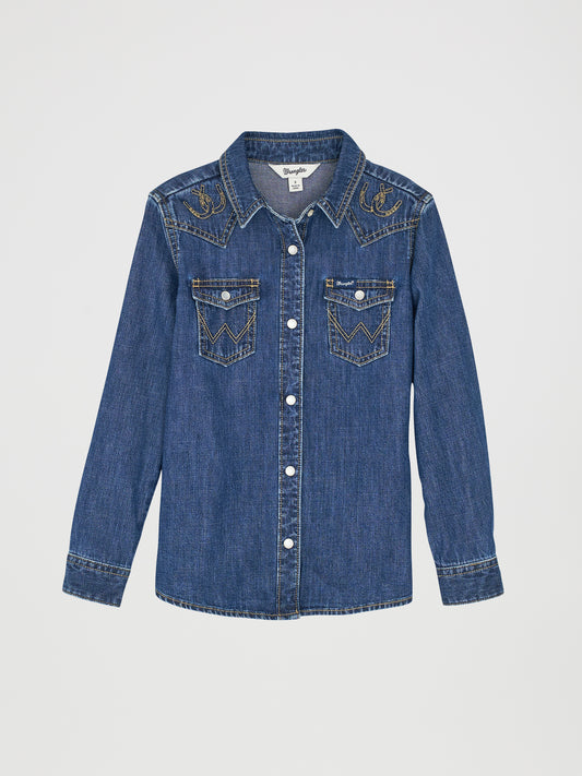 2367474 Girl's Western Snap Shirt by Wrangler