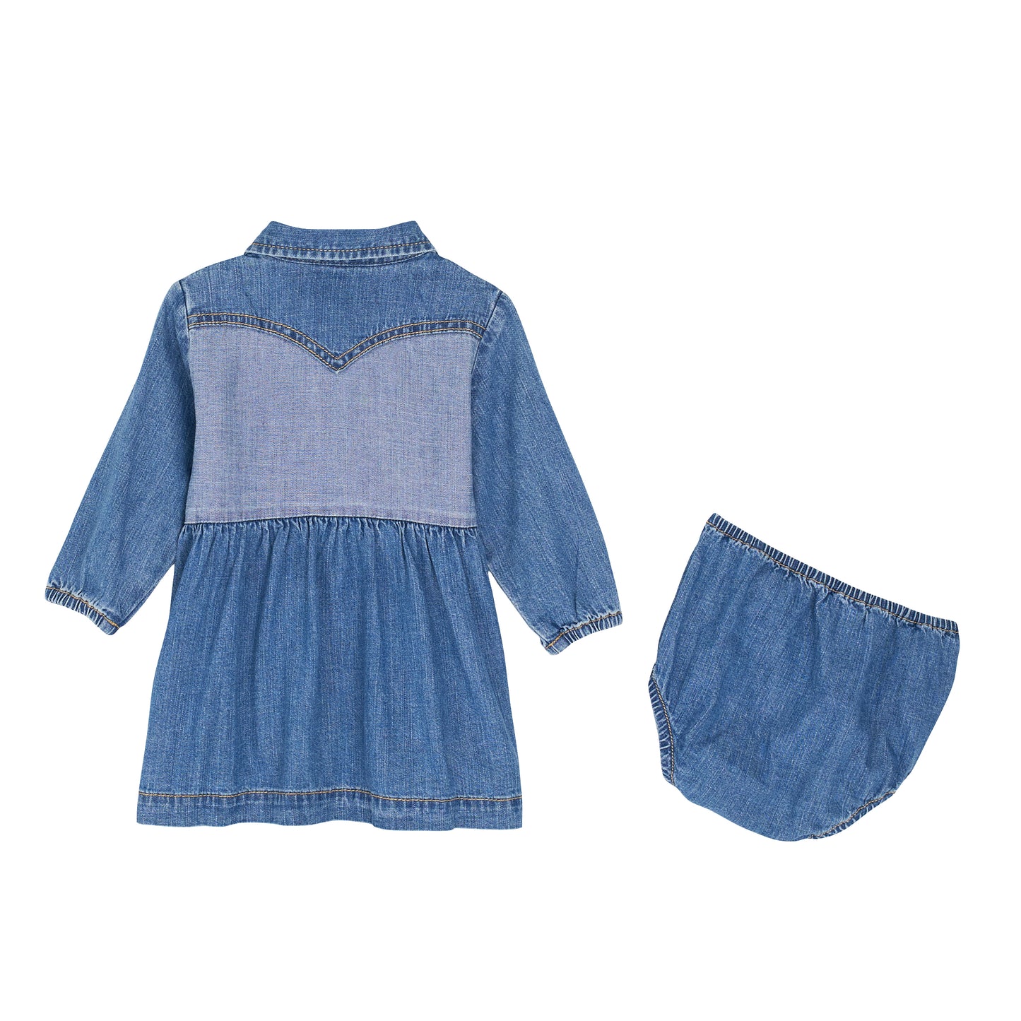 112367496 Baby & Toddler Girl's Denim Snap Dress