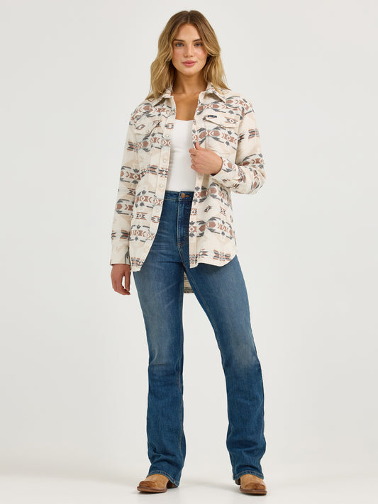 2368056 Retro Punchy Unlined Boyfriend Shacket by Wrangler