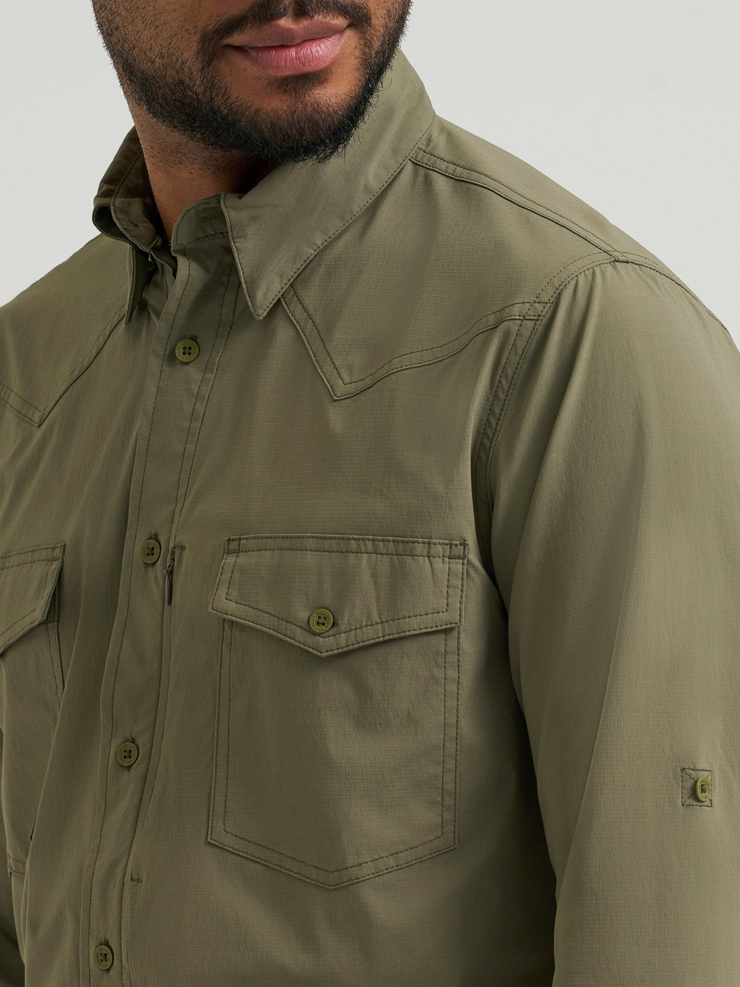 112369325 Men's ATG-X Technical Long Sleeve Shirt by Wrangler