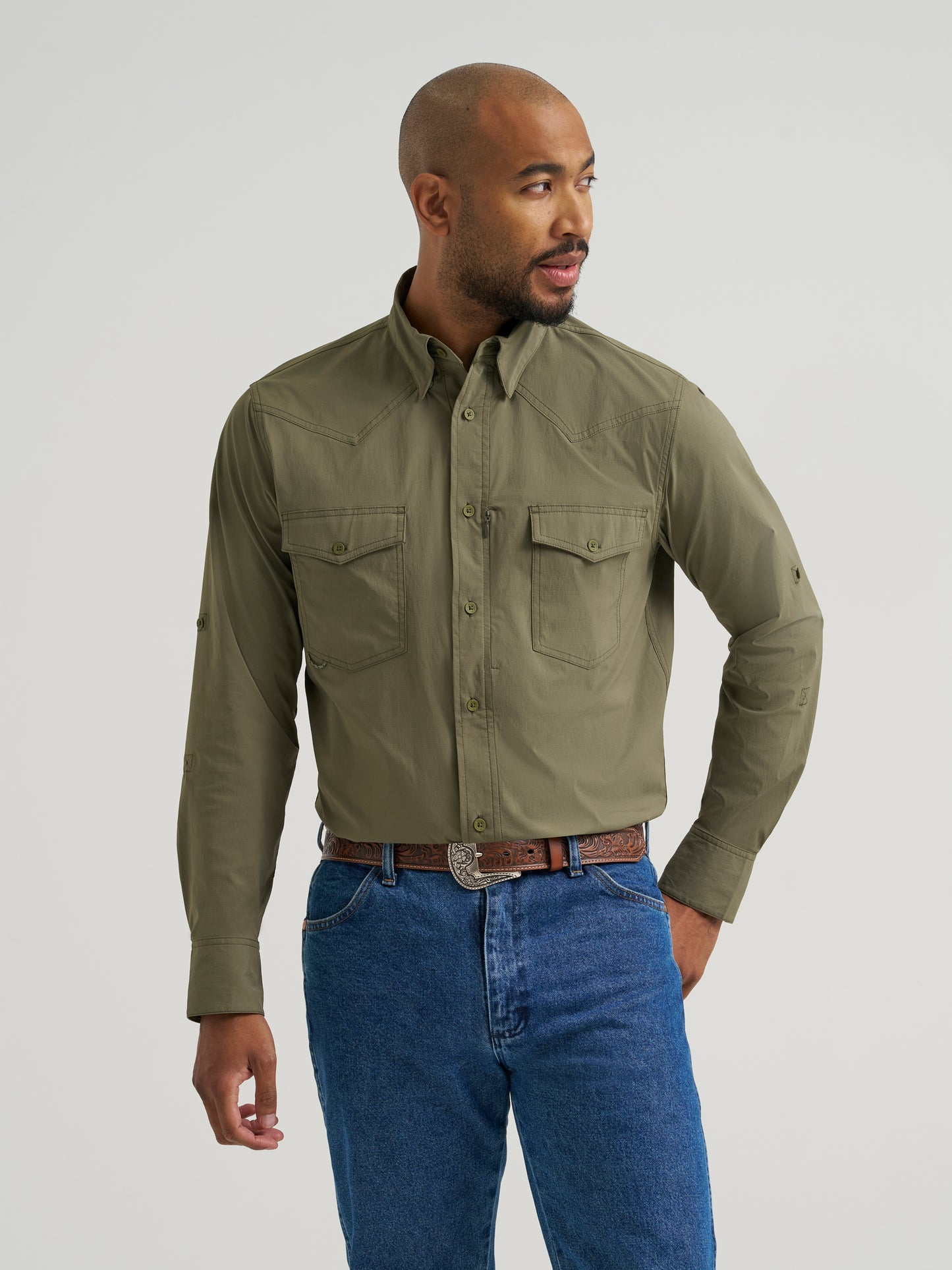 112369325 Men's ATG-X Technical Long Sleeve Shirt by Wrangler