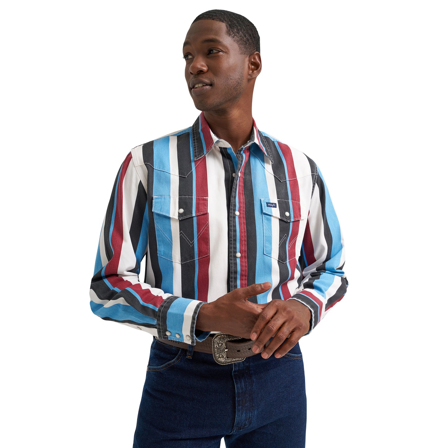 112374804 Men's Vintage Inspired Brushpopper Long Sleeve Shirt by Wrangler