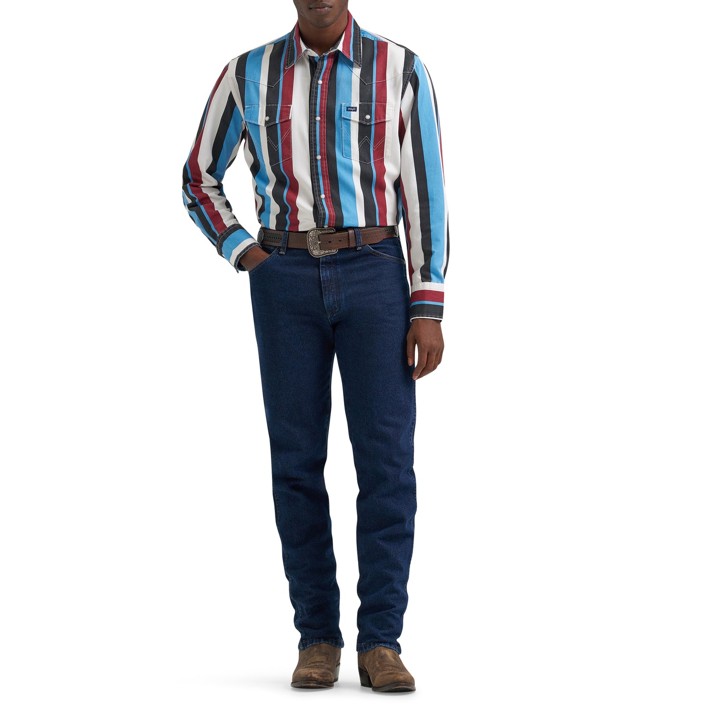 112374804 Men's Vintage Inspired Brushpopper Long Sleeve Shirt by Wrangler