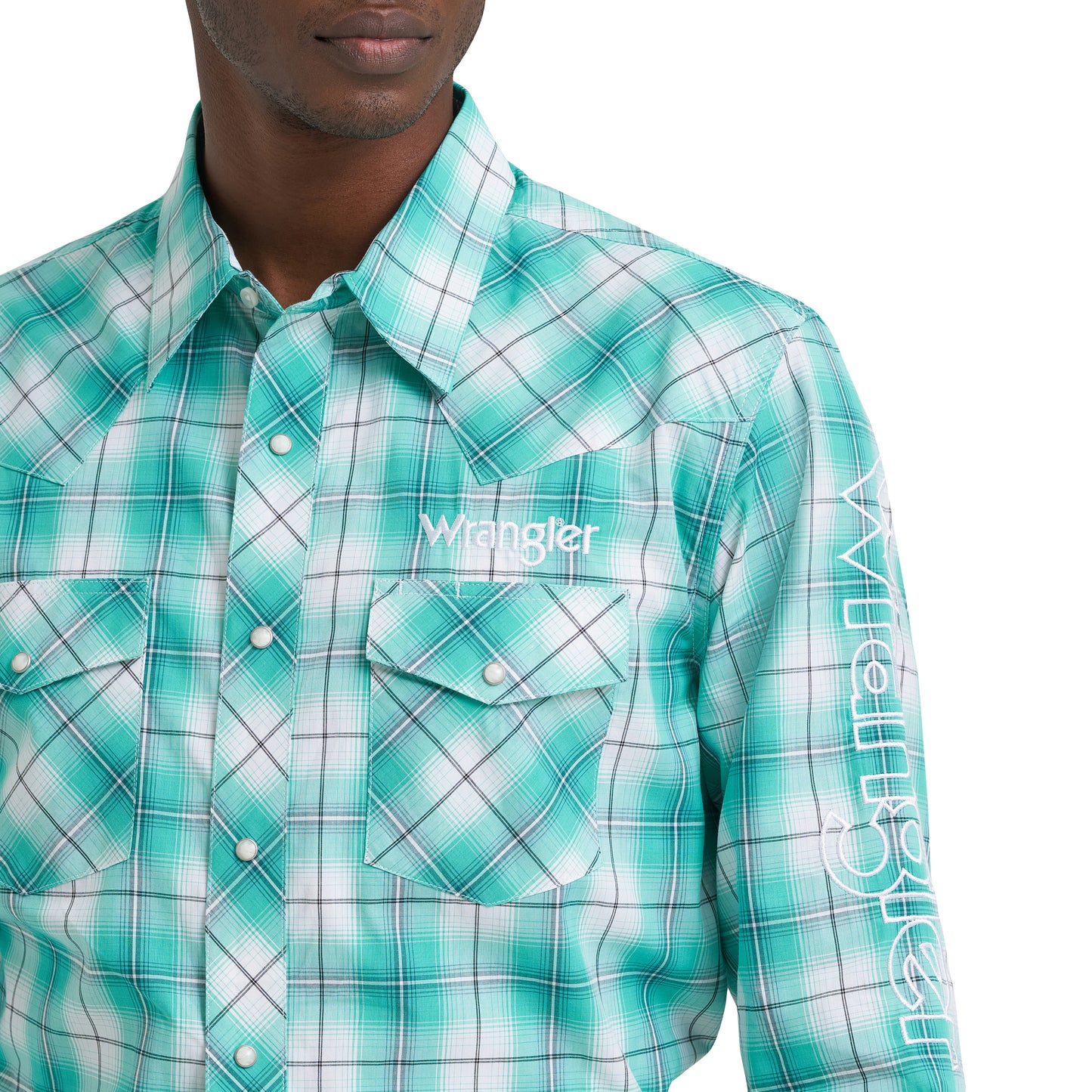 112374857 Men's Long Sleeve Logo Shirt by Wrangler