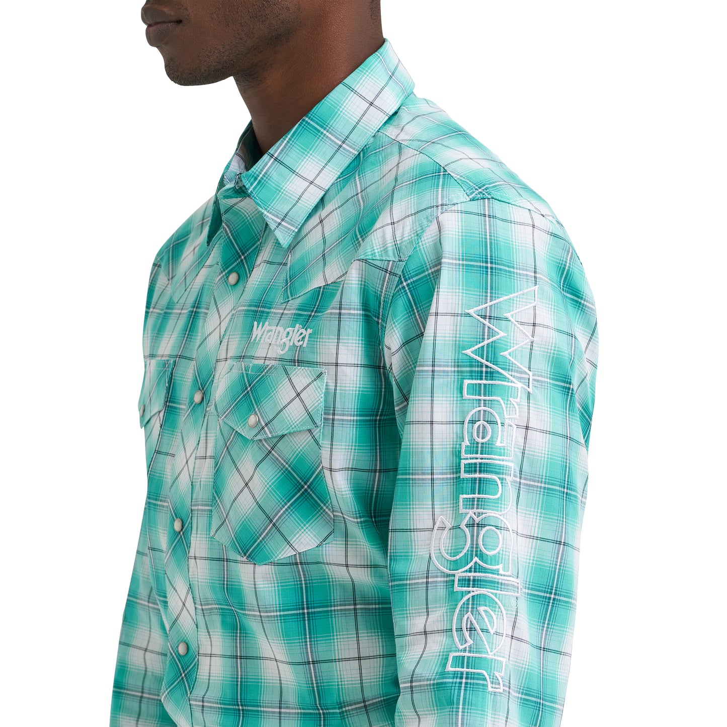 112374857 Men's Long Sleeve Logo Shirt by Wrangler