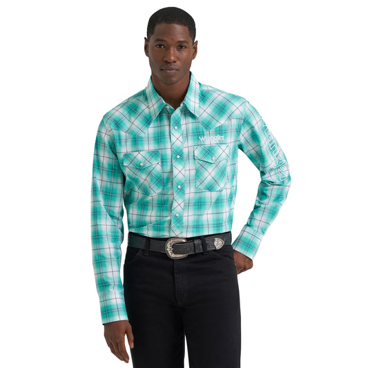 112374857 Men's Long Sleeve Logo Shirt by Wrangler