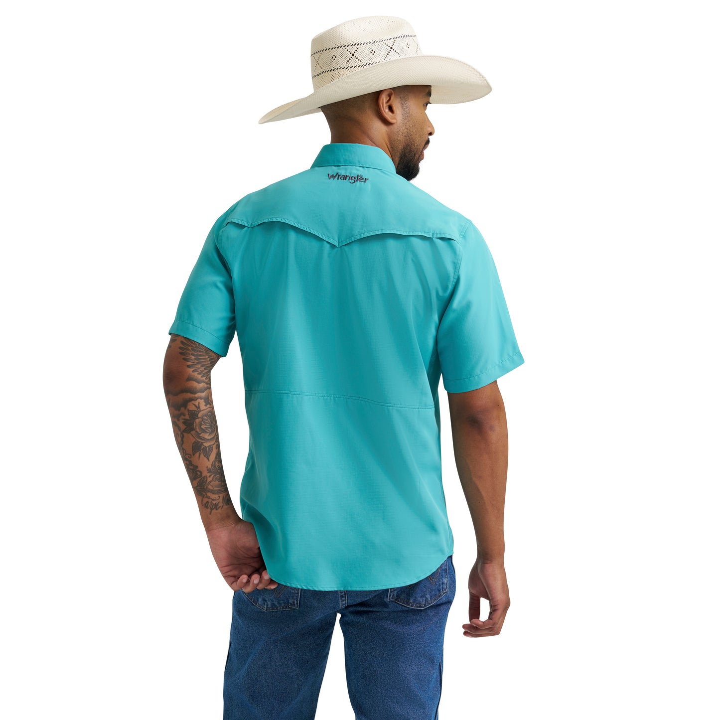 112375104 Men's ATG Short Sleeve Western Performance Shirt by Wrangler