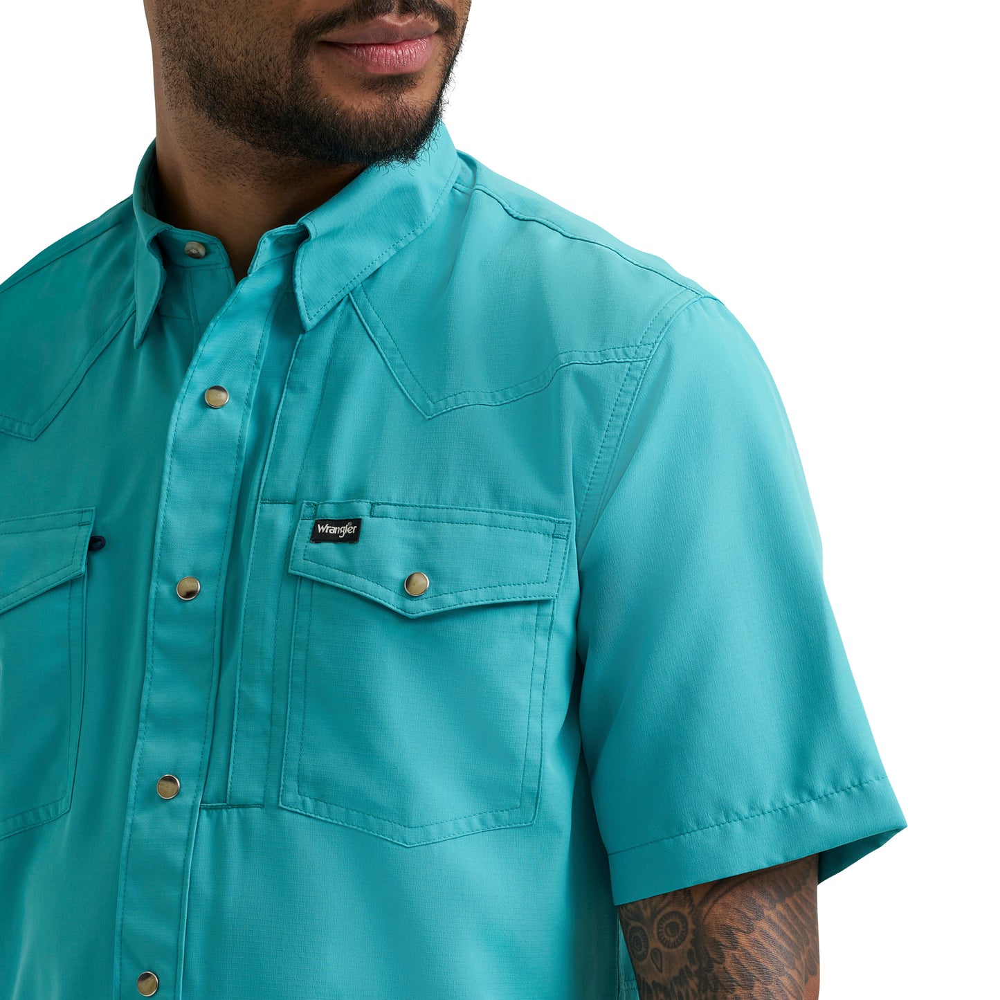 112375104 Men's ATG Short Sleeve Western Performance Shirt by Wrangler