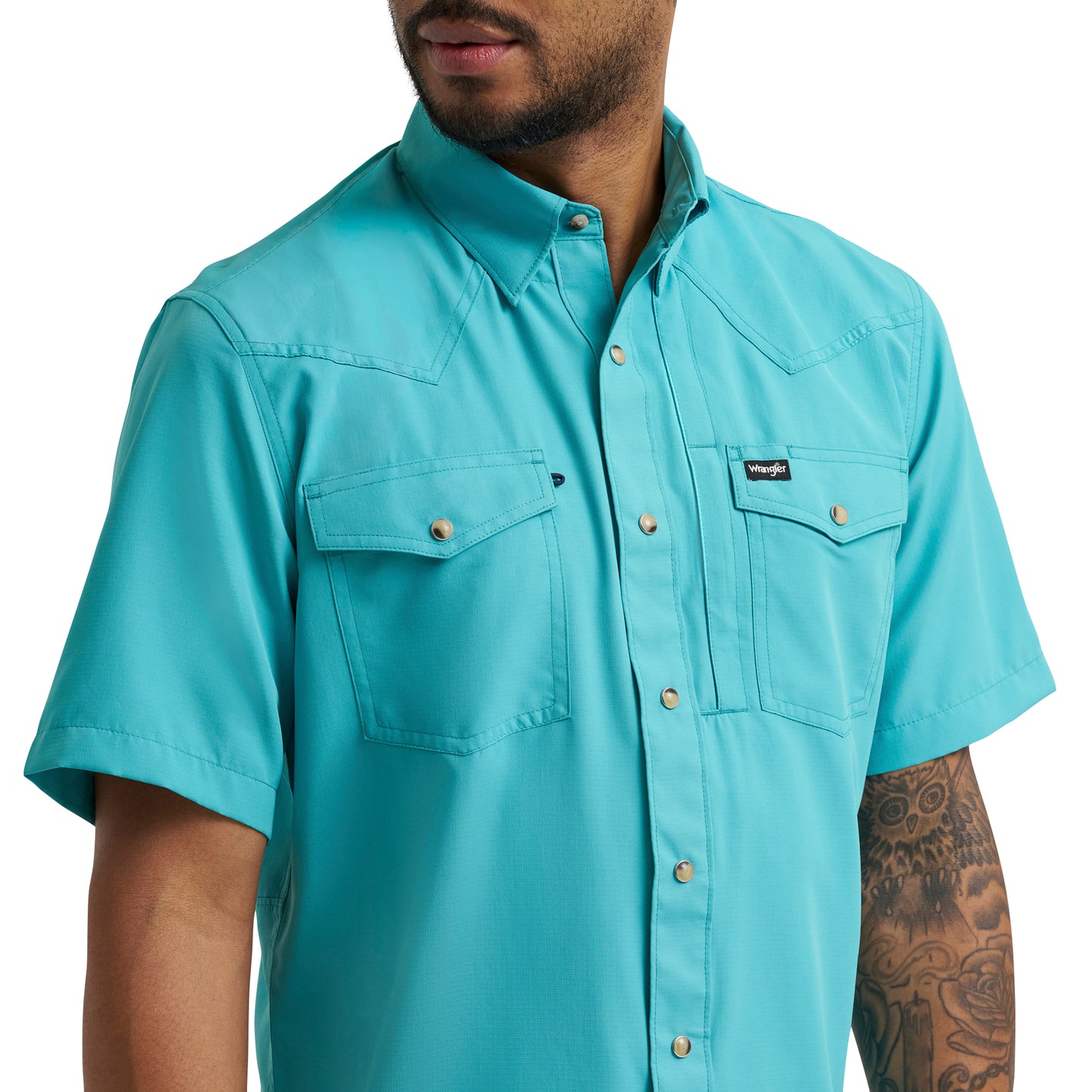 112375104 Men's ATG Short Sleeve Western Performance Shirt by Wrangler