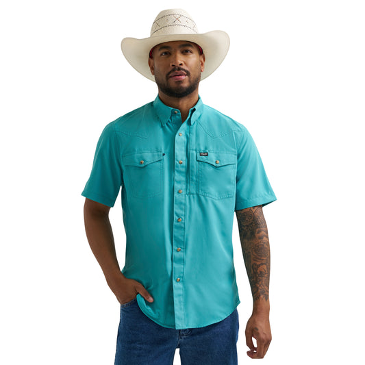 112375104 Men's ATG Short Sleeve Western Performance Shirt by Wrangler