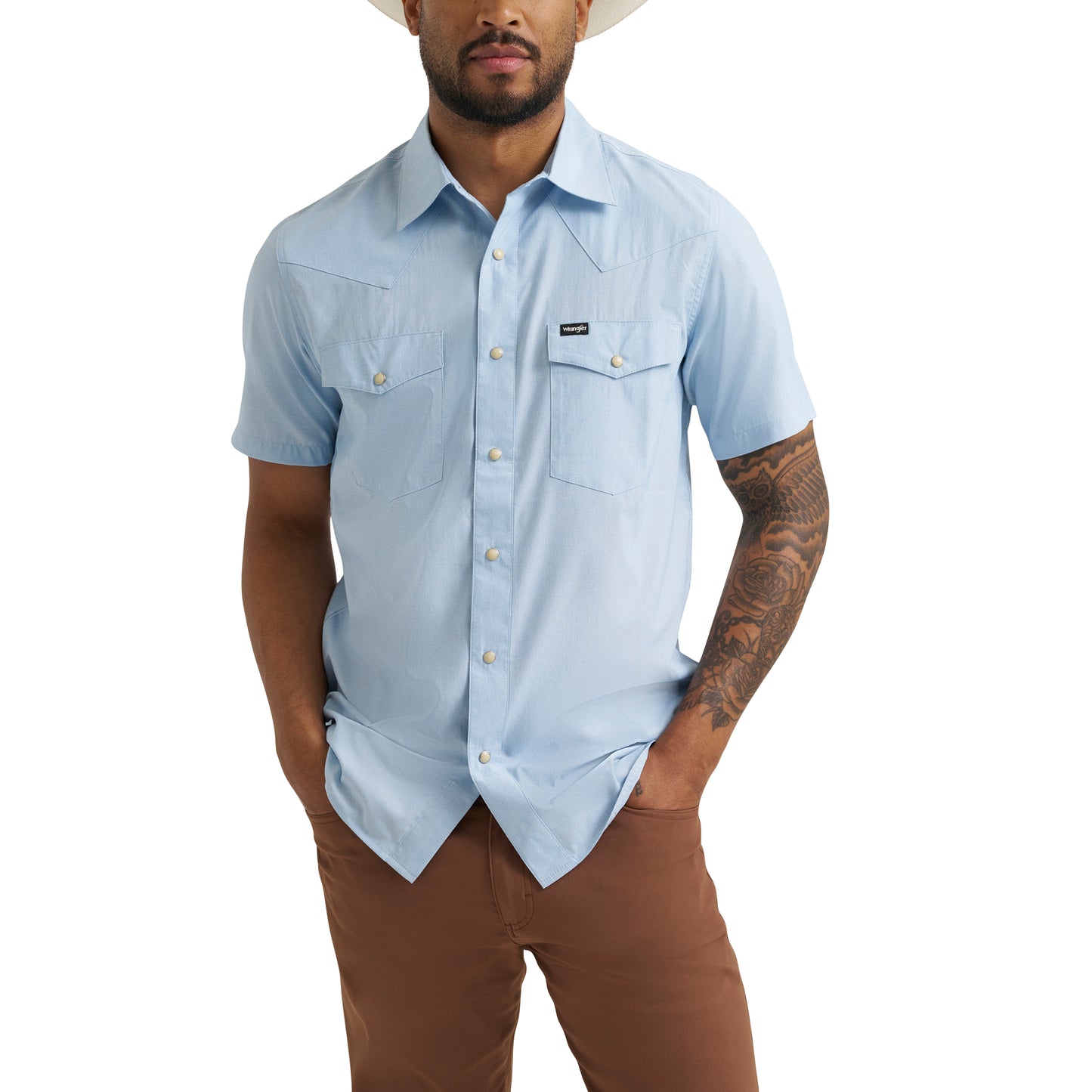 112375152 Men's ATG-X Short Sleeve Drover Utility Shirt by Wrangler