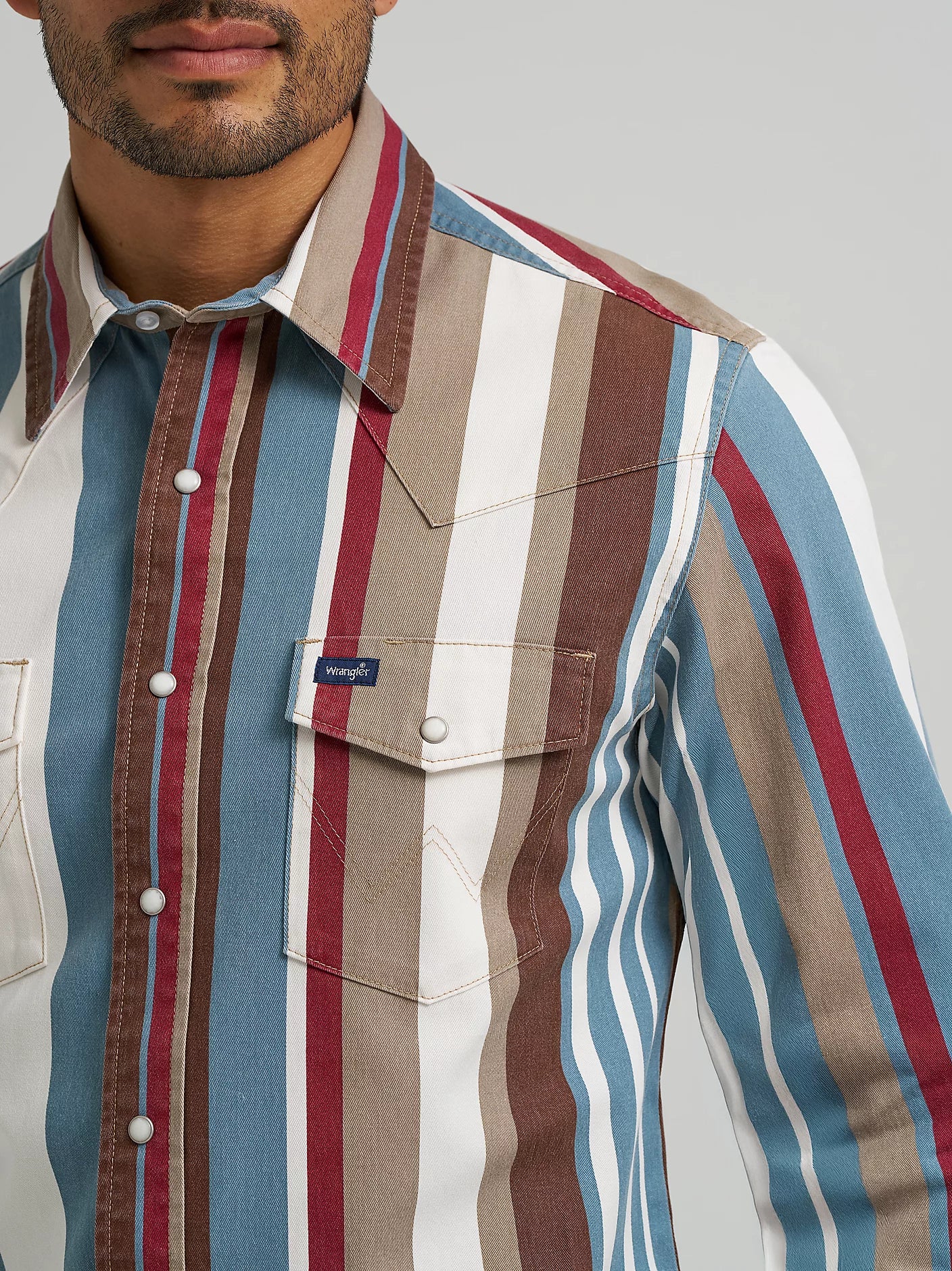 2375204 Men's Brushpopper Long Sleeve Snap Shirt by Wrangler