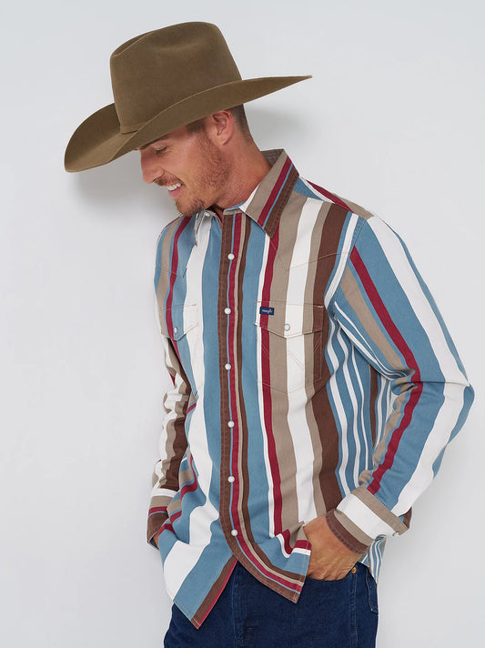 2375204 Men's Brushpopper Long Sleeve Snap Shirt by Wrangler