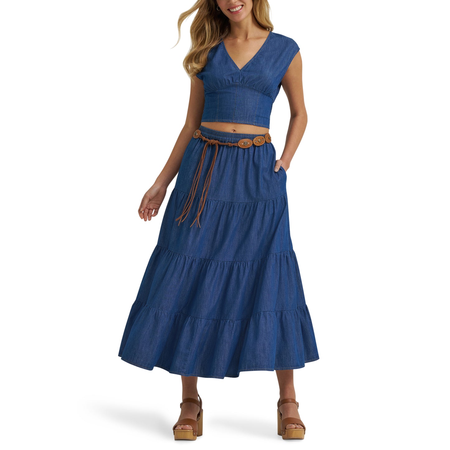 112375219 Women's Retro Vintage Denim Skirt by Wrangler