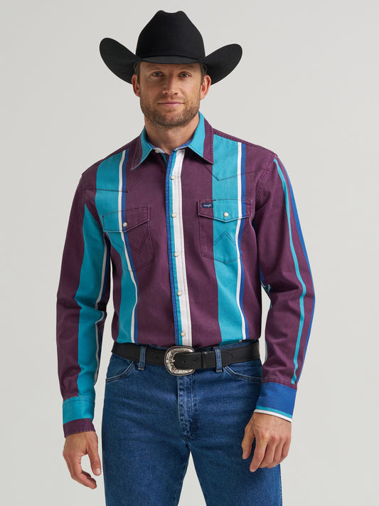 112375225 Men's Brushpopper Long Sleeve Vintage Shirt by Wrangler