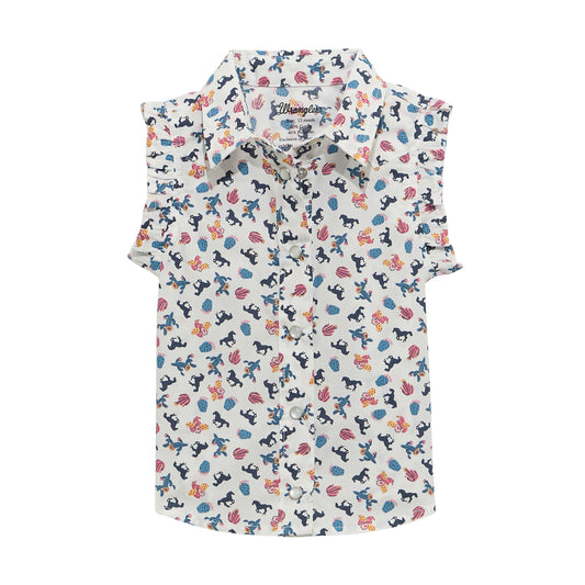 112375235 Baby Girl Western Snap Shirt by Wrangler