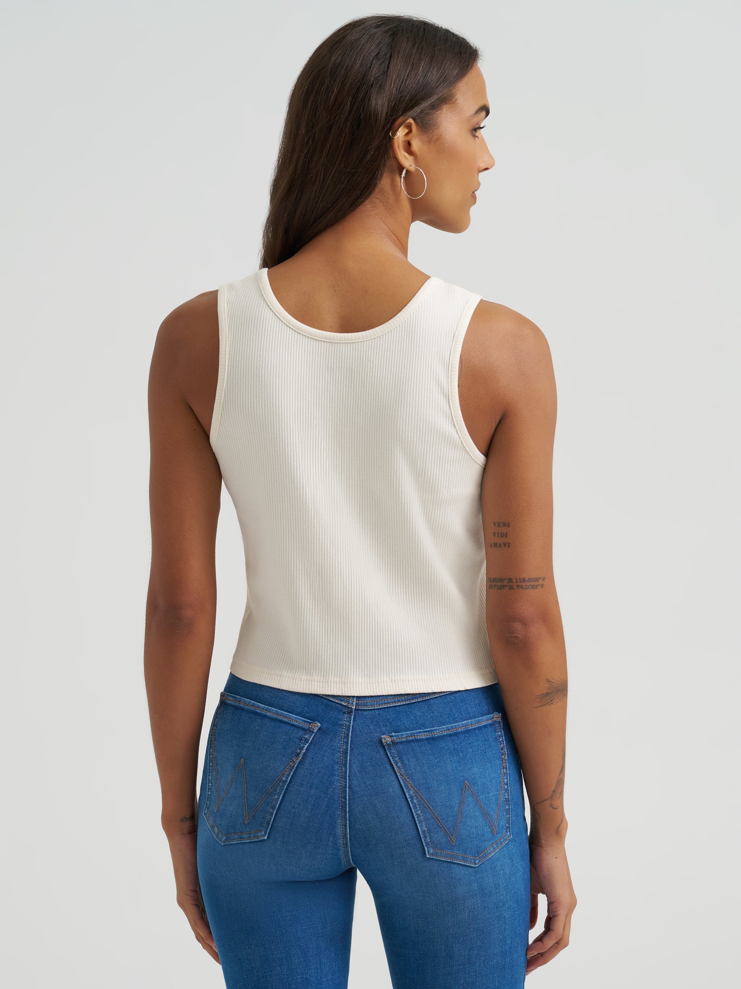 112375857 Women's Graphic Slim Crop Tank by Wangler