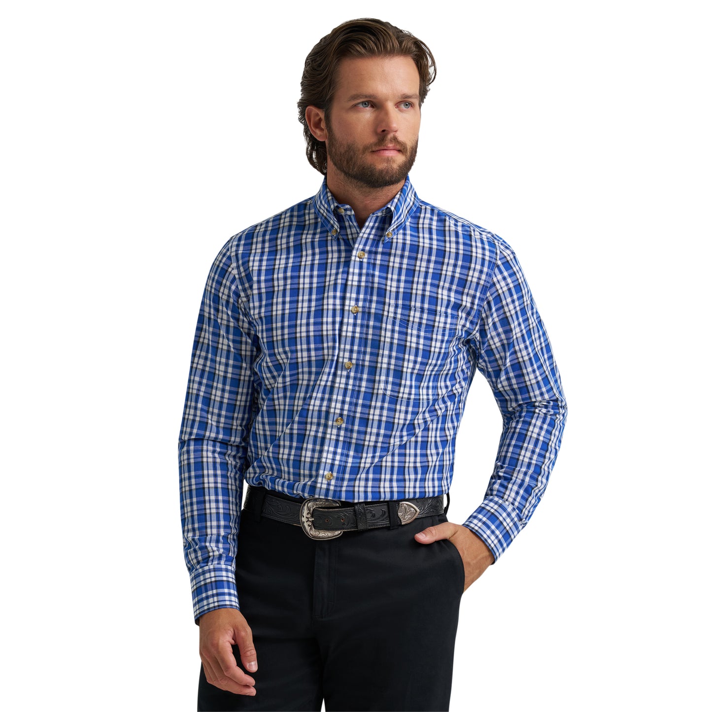 112379234 Men's Riata Dress Long Sleeve Shirt by Wrangler