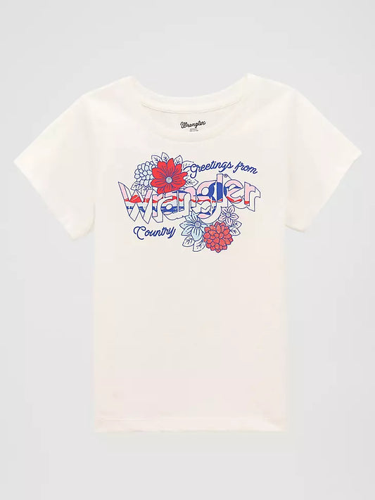 112379389 Girl's Americana Greetings Tee by Wrangler