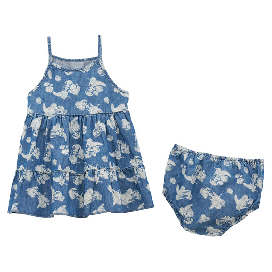 112379438 Blue Denim Baby Girl Dress by Wrangler