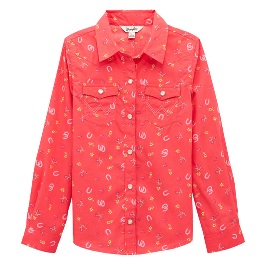 112379462 Girl's Western Snap Shirt by Wrangler