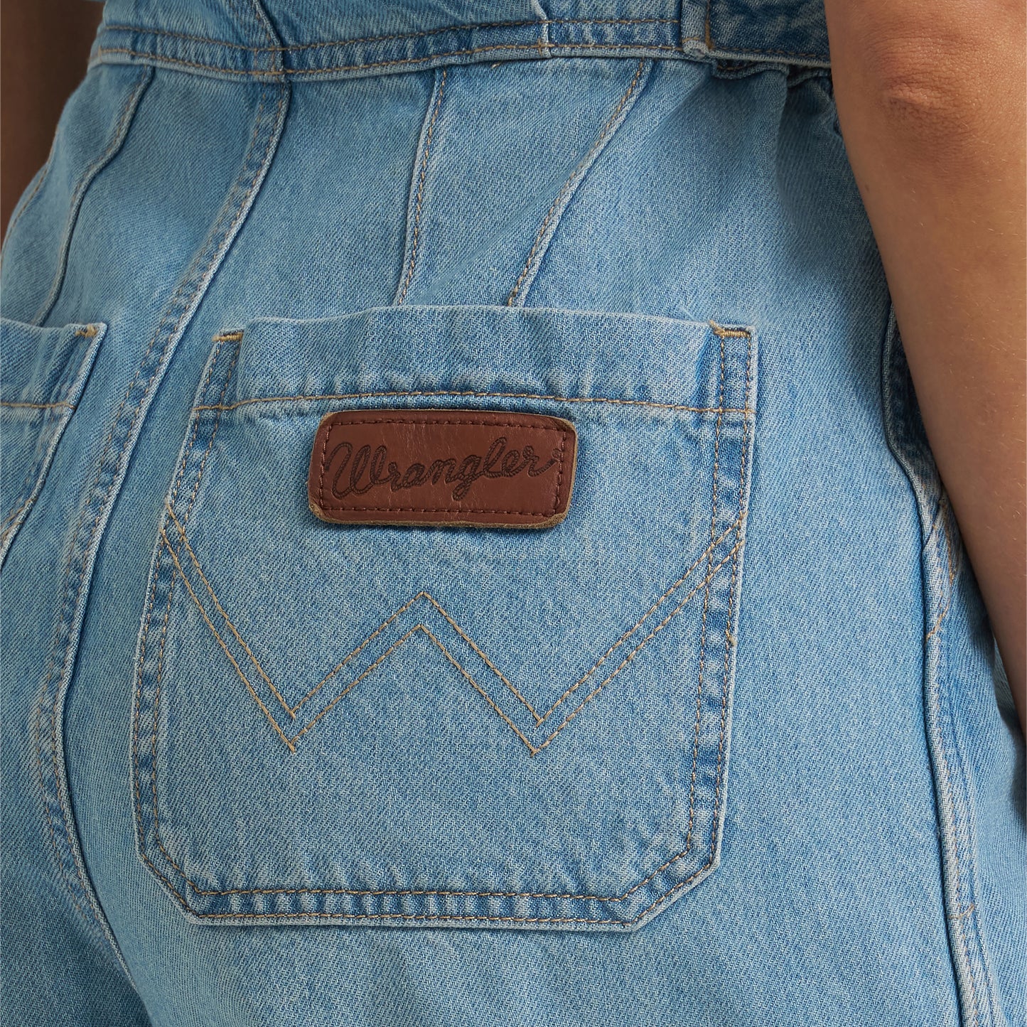 112379510 Women's Retro Denim Snap Romper by Wrangler