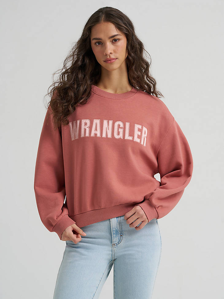 Wrangler Retro Canyon Pullover - Oversized Fit - Withered Rose, alternate view