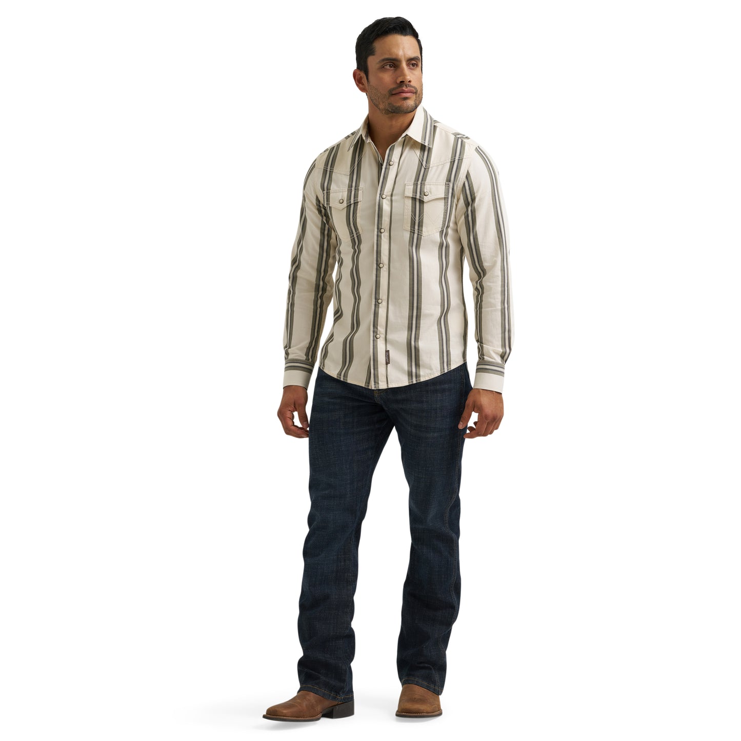 112381538 Men's Premium Long Sleeve Snap Shirt by Wrangler