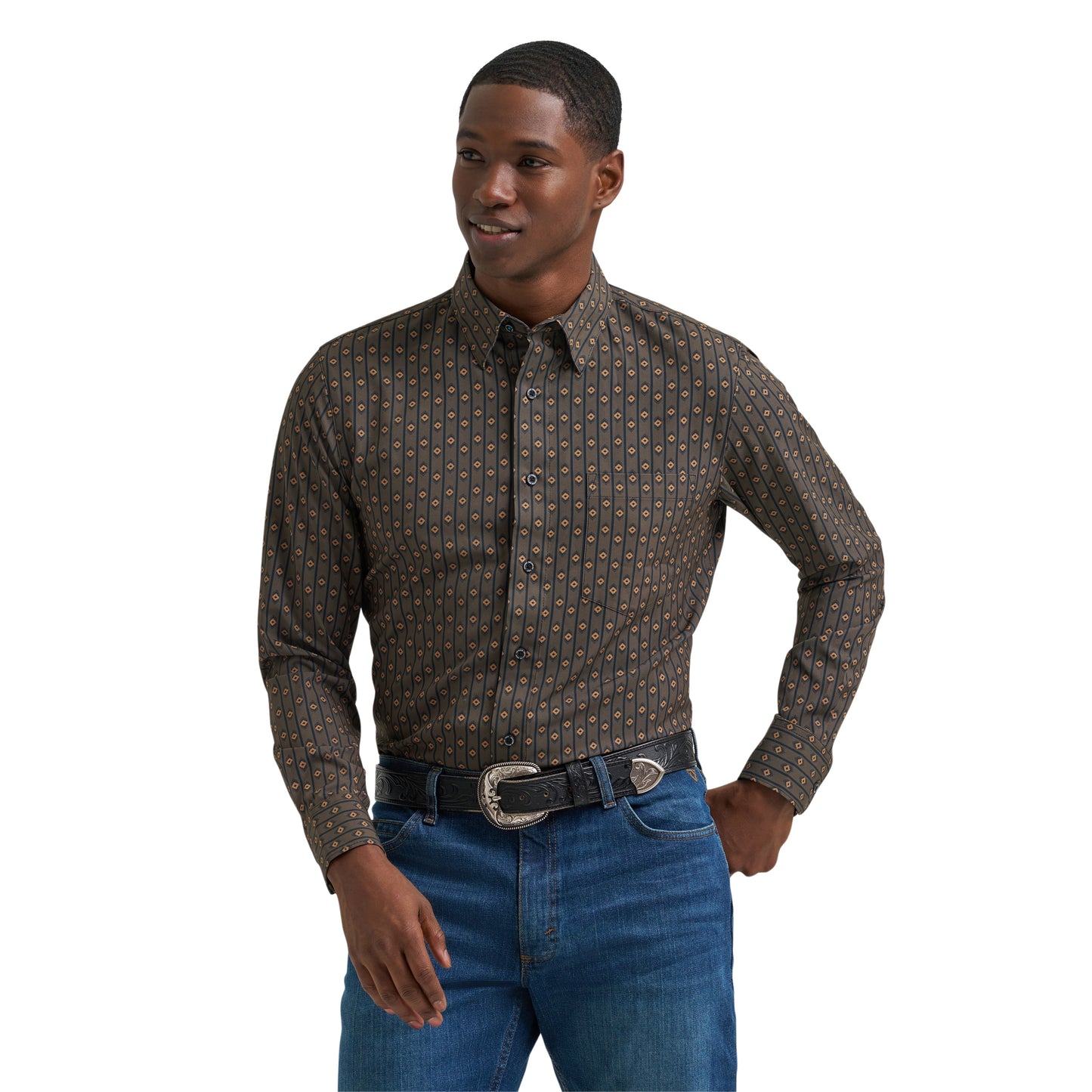 112381619 Men's Cody Johnson Long Sleeve Performance Shirt by Wrangler