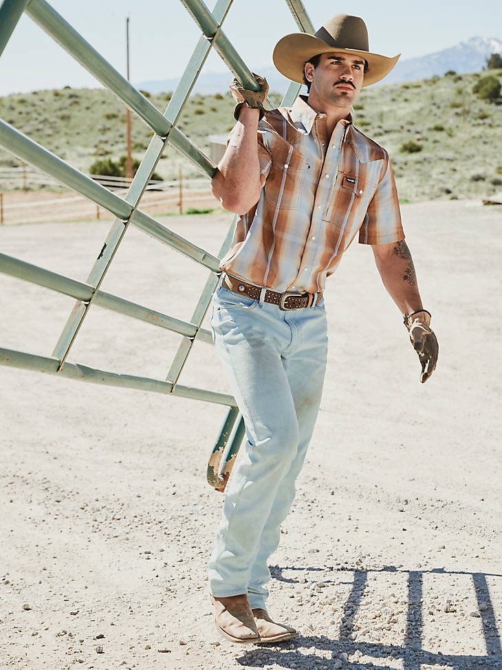 Wrangler Toughlite Cowboy Cut Original Fit Jeans in Light Wash - lifestyle