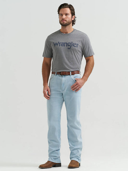 Wrangler Toughlite Cowboy Cut Original Fit Jeans in Light Wash - full front view