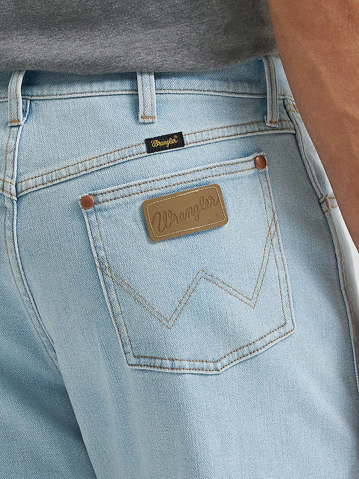 Wrangler Toughlite Cowboy Cut Original Fit Jeans in Light Wash - back pocket detail