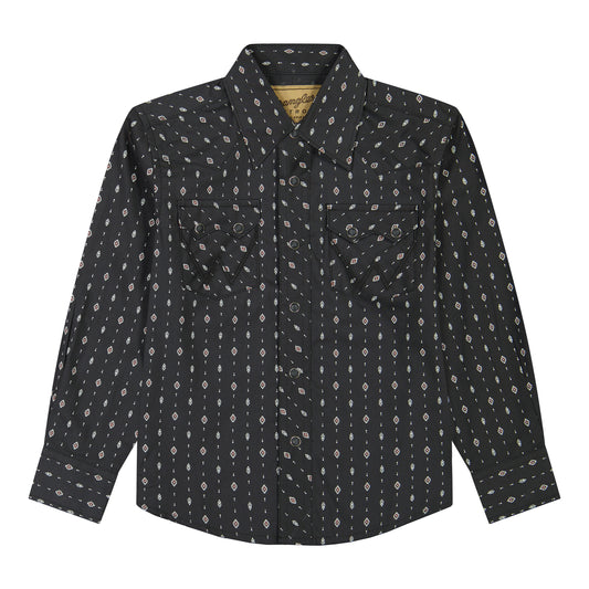 112381884 Boy's Retro Long Sleeve Shirt by Wrangler