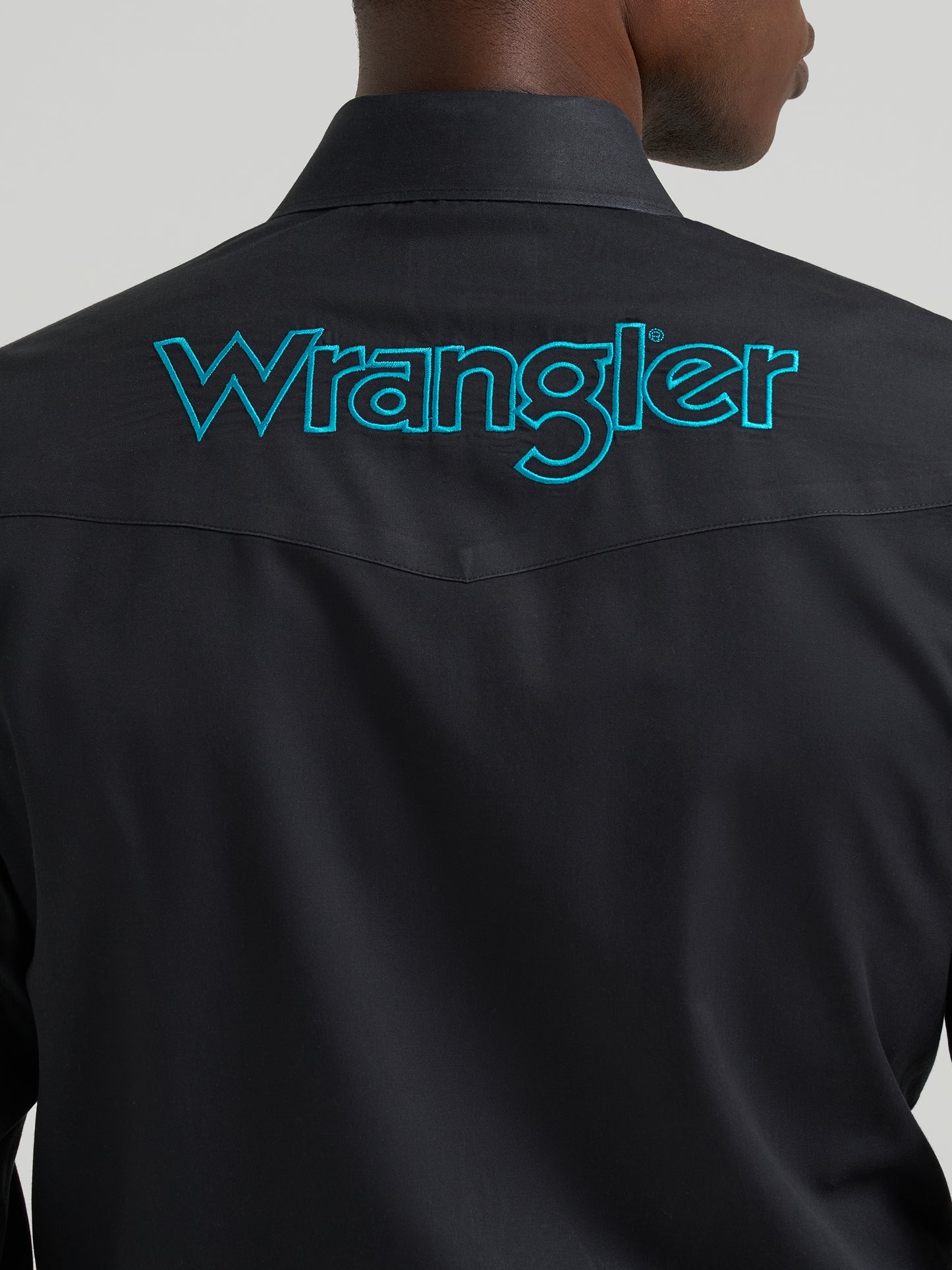 112381987 Men's Long Sleeve Snap Logo Shirt by Wrangler