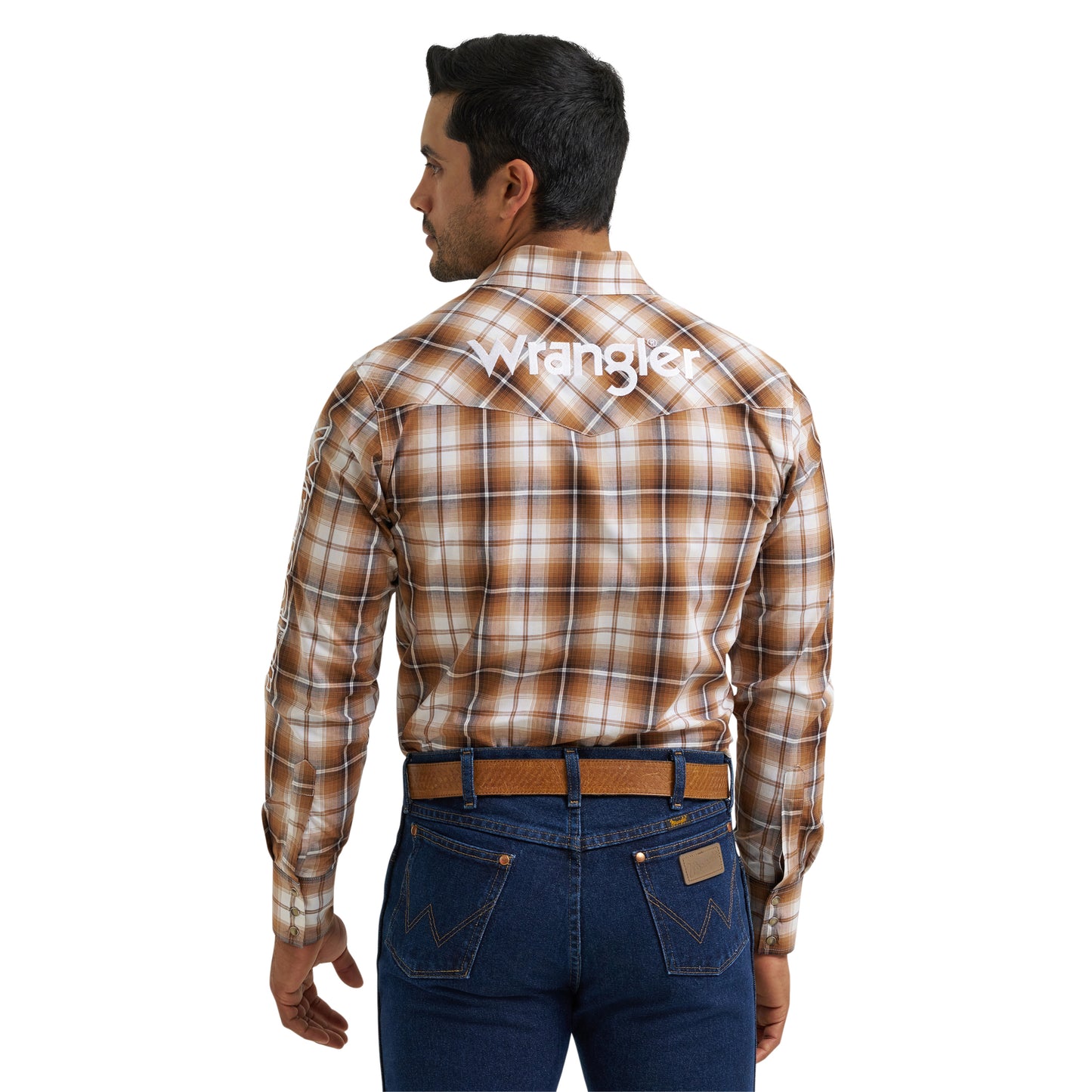 112381988 Men's Long Sleeve Snap Logo Shirt by Wrangler