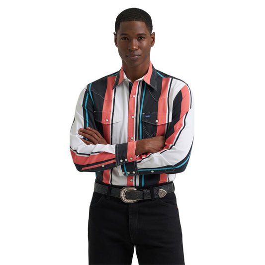 112381997 Men's Vintage Inspired Brushpopper Long Sleeve Shirt by Wrangler