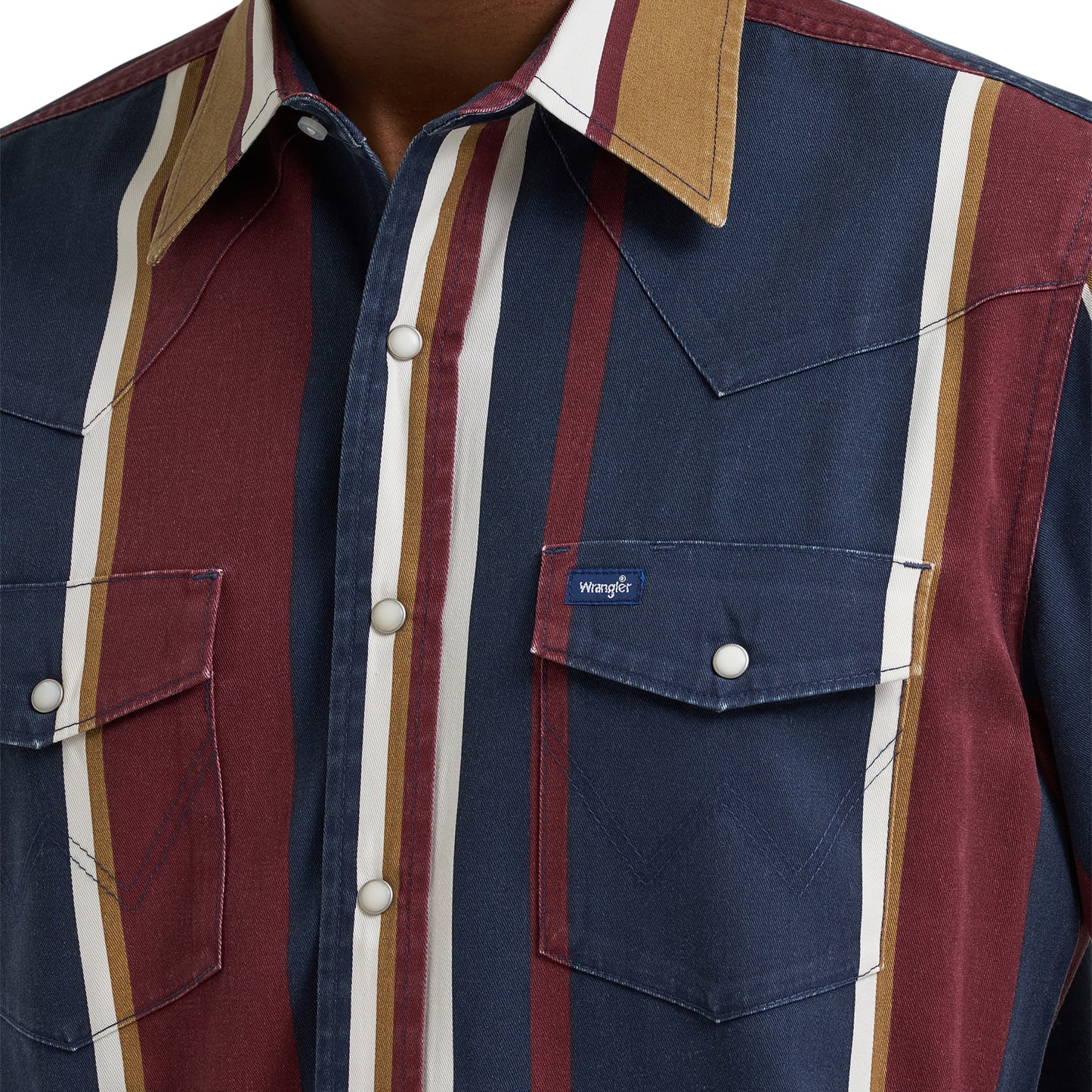112381998 Men's Vintage inspired Brushpopper Long Sleeve Shirt by Wrangler