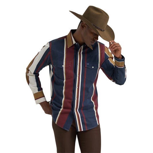 112381998 Men's Vintage inspired Brushpopper Long Sleeve Shirt by Wrangler