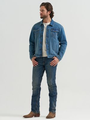 Men's Wrangler Retro Unlined Denim Jacket - Slate Blue - alt 1