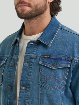 Men's Wrangler Retro Unlined Denim Jacket - Slate Blue - alt 3