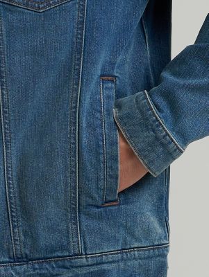 Men's Wrangler Retro Unlined Denim Jacket - Slate Blue - alt 4