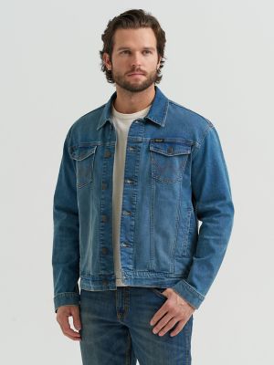 Men's Wrangler Retro Unlined Denim Jacket - Slate Blue - front