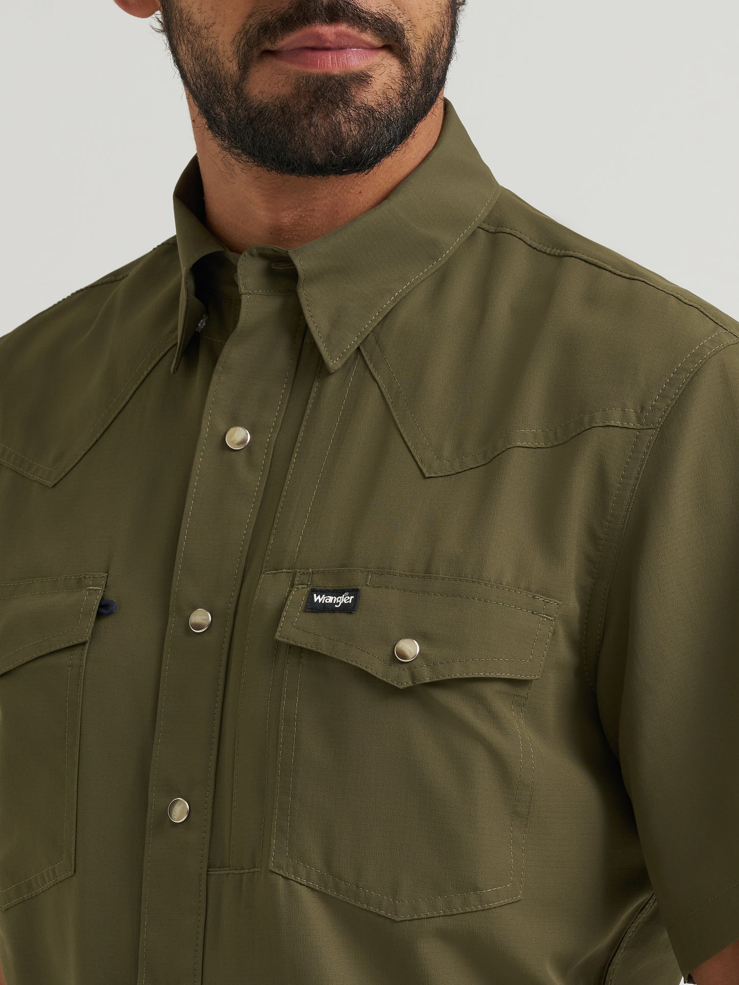 112382383 Men's Western Performance Short Sleeve Shirt by Wrangler