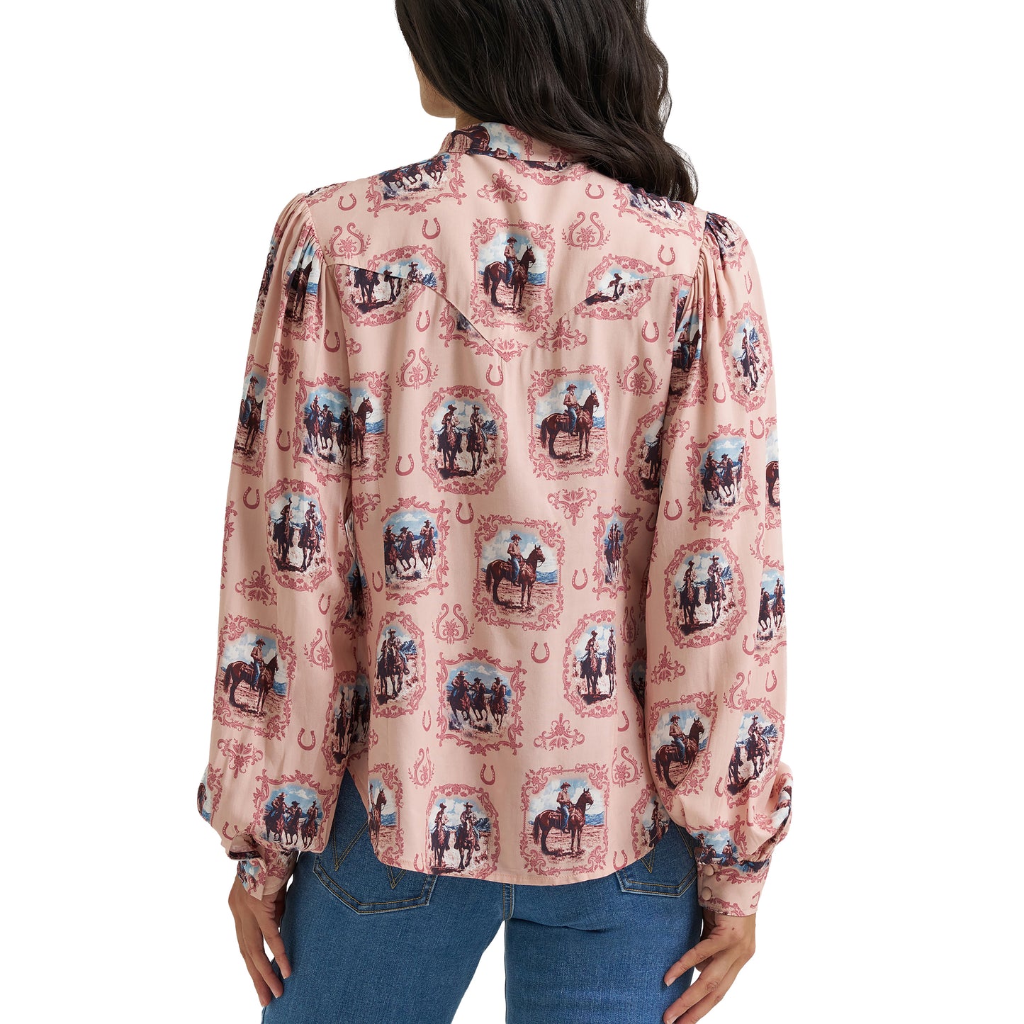 112382520 Women's Cameo Tie Neck Blouse by Wrangler