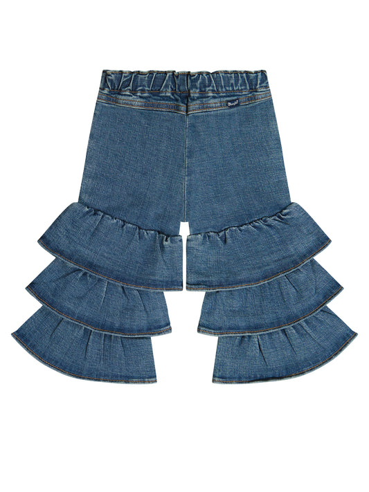 112382701 Little Girl's Tiered Flare Jean by Wrangler