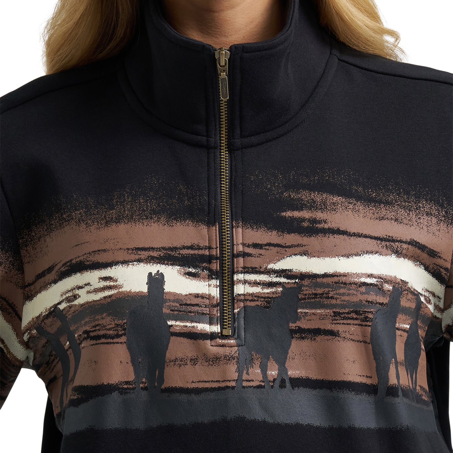 112382737 Women's Retro Punchy Zip Sweatshirt by Wrangler